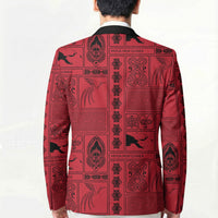 Papua New Guinea Heritage Motif Blazer Red Version