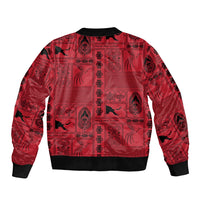 Papua New Guinea Heritage Motif Bomber Jacket Red Version LT05 - Polynesian Pride
