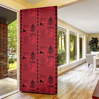 Papua New Guinea Heritage Motif Door Cover Red Version LT05 - Polynesian Pride