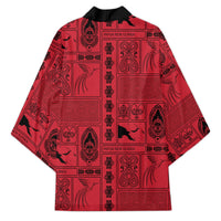 Papua New Guinea Heritage Motif Kimono Red Version LT05 - Polynesian Pride
