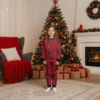 Papua New Guinea Heritage Motif Christmas Pajama Set Red Version LT05 Kid Red - Polynesian Pride