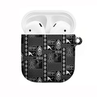 Papua New Guinea Heritage Motif AirPods Case Black Version LT05 Black - Polynesian Pride