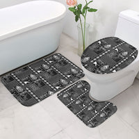 Papua New Guinea Heritage Motif Bathroom Set Black Version LT05 - Polynesian Pride
