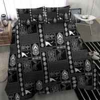 Papua New Guinea Heritage Motif Bedding Set Black Version LT05 - Polynesian Pride