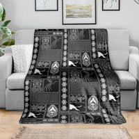 Papua New Guinea Heritage Motif Blanket Black Version LT05 - Polynesian Pride