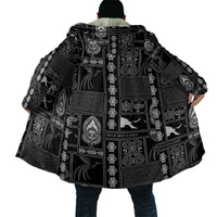 Papua New Guinea Heritage Motif Cloak Black Version LT05 - Polynesian Pride