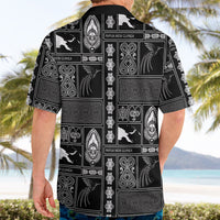 Papua New Guinea Heritage Motif Hawaiian Shirt Black Version LT05 - Polynesian Pride