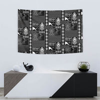 Papua New Guinea Heritage Motif Tapestry Black Version LT05 - Polynesian Pride