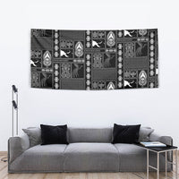 Papua New Guinea Heritage Motif Tapestry Black Version LT05 - Polynesian Pride