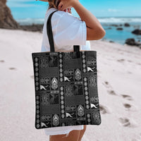 Papua New Guinea Heritage Motif Tote Bag Black Version LT05 - Polynesian Pride