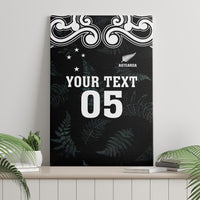 Custom New Zealand Fern Women Rugby Canvas Wall Art Maori Pattern