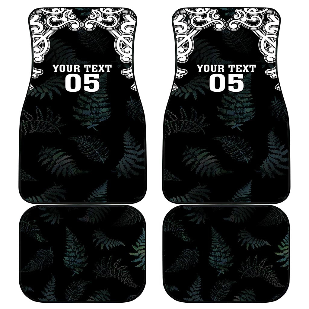 Custom New Zealand Fern Women Rugby Car Mats Maori Pattern
