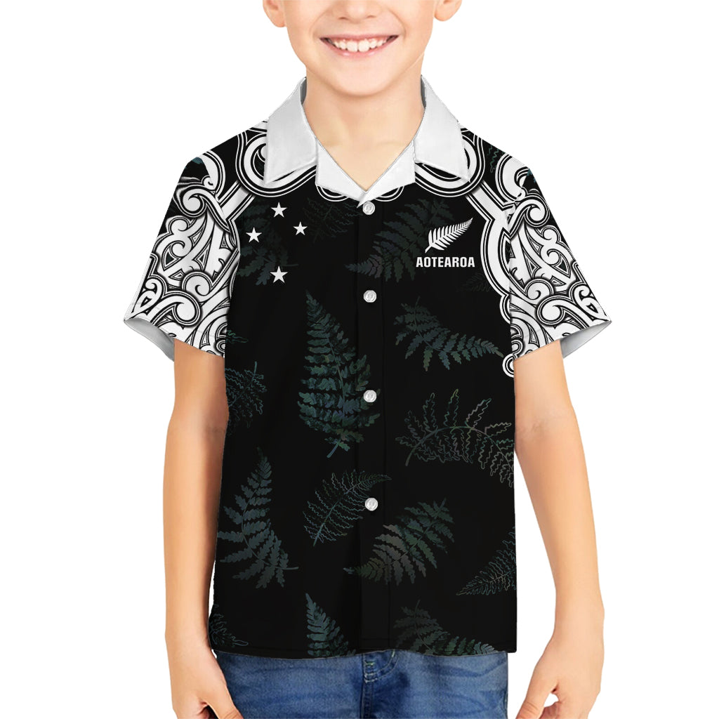 Custom New Zealand Fern Women Rugby Family Matching Long Sleeve Bodycon Dress and Hawaiian Shirt Maori Pattern