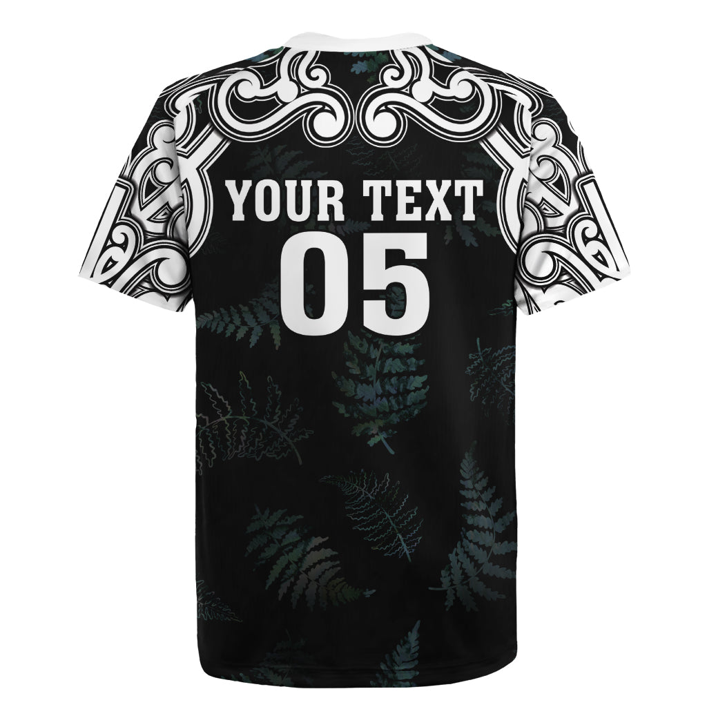 Custom New Zealand Fern Women Rugby Rugby Jersey Maori Pattern