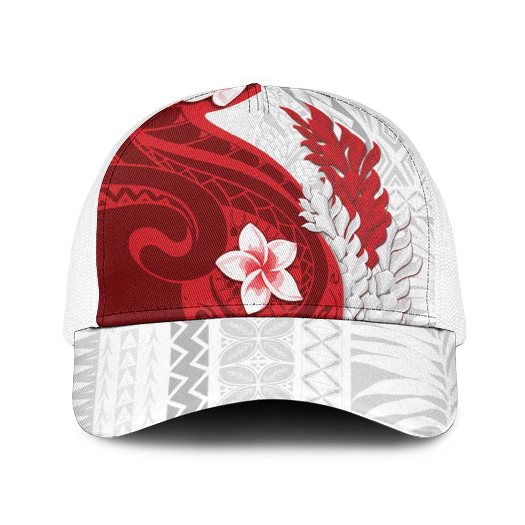 Samoa Teuila 2025 Baseball Net Cap Samoan Siapo Pattern Red Version - Polynesian Pride