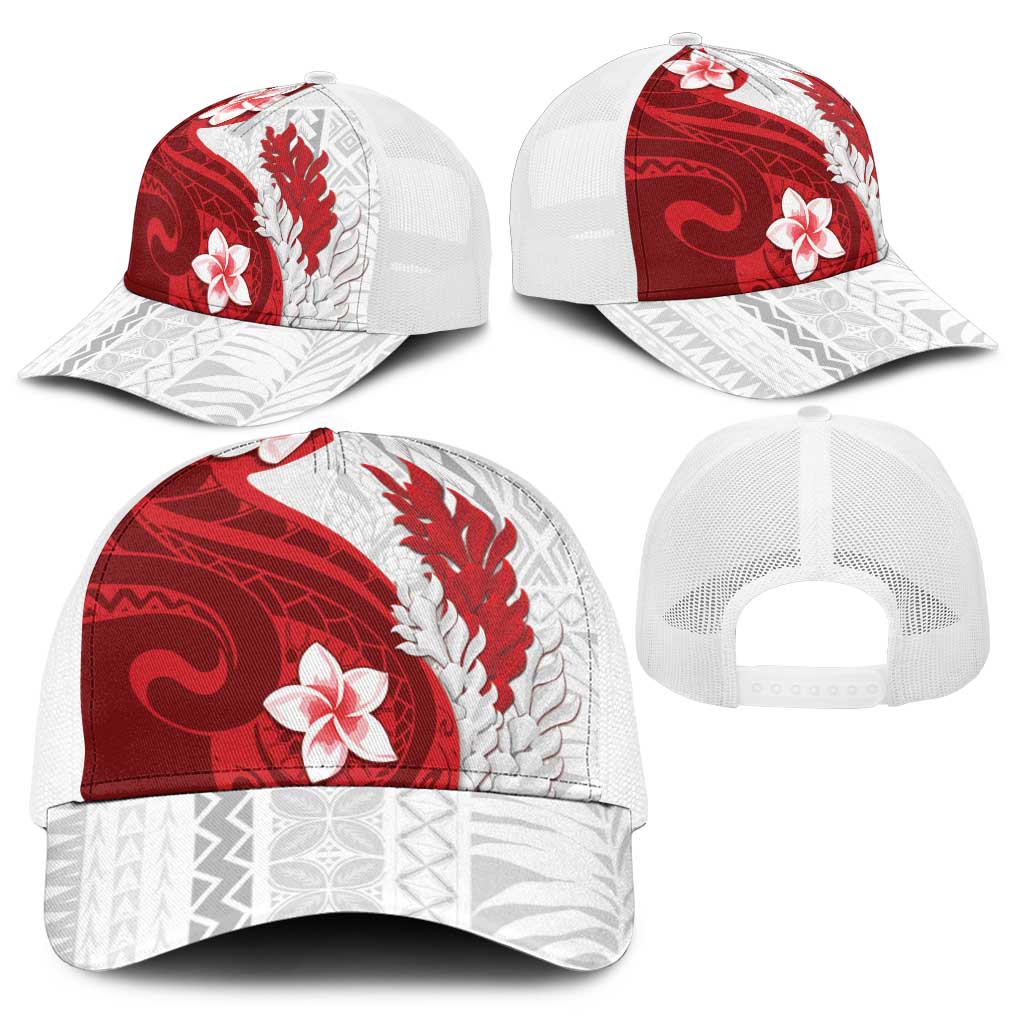 Samoa Teuila 2025 Baseball Net Cap Samoan Siapo Pattern Red Version - Polynesian Pride