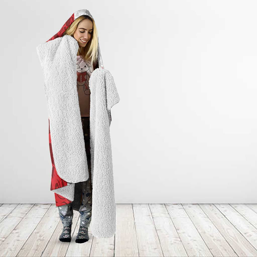 Samoa Teuila 2024 Hooded Blanket Samoan Siapo Pattern Red Version
