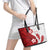 Samoa Teuila 2024 Leather Tote Bag Samoan Siapo Pattern Red Version