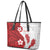 Samoa Teuila 2024 Leather Tote Bag Samoan Siapo Pattern Red Version