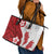 Samoa Teuila 2024 Leather Tote Bag Samoan Siapo Pattern Red Version