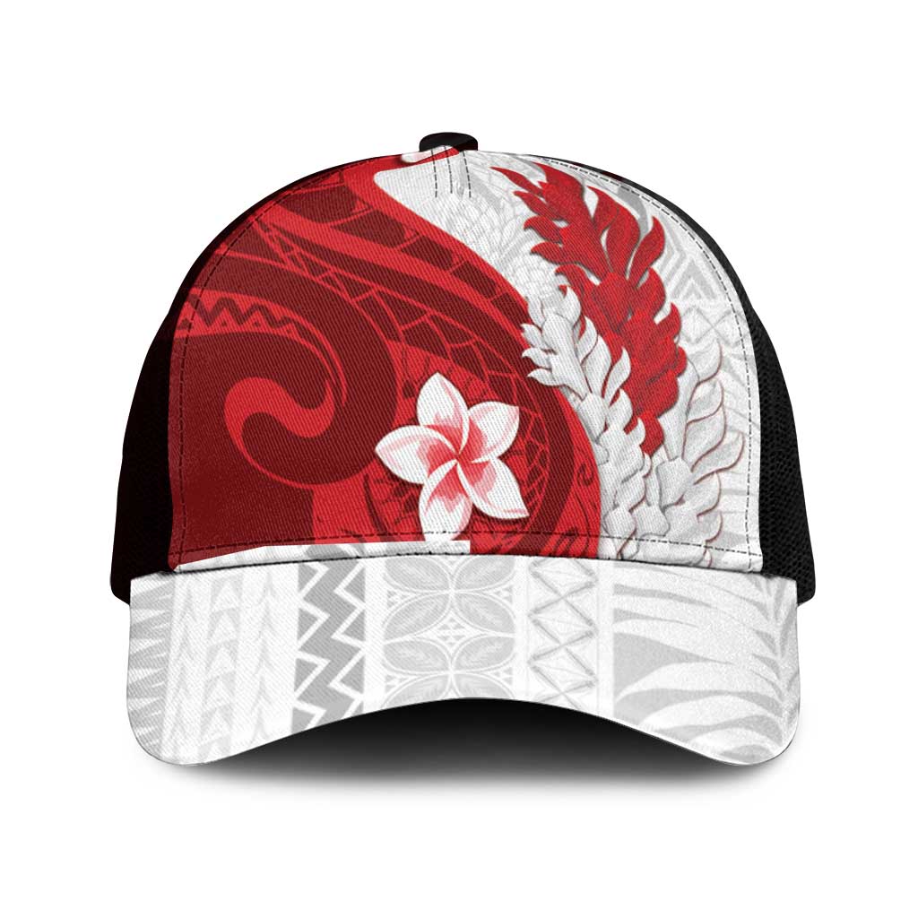 Samoa Teuila 2025 Mesh Trucker Cap Samoan Siapo Pattern Red Version - Polynesian Pride