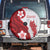 Samoa Teuila 2024 Spare Tire Cover Samoan Siapo Pattern Red Version