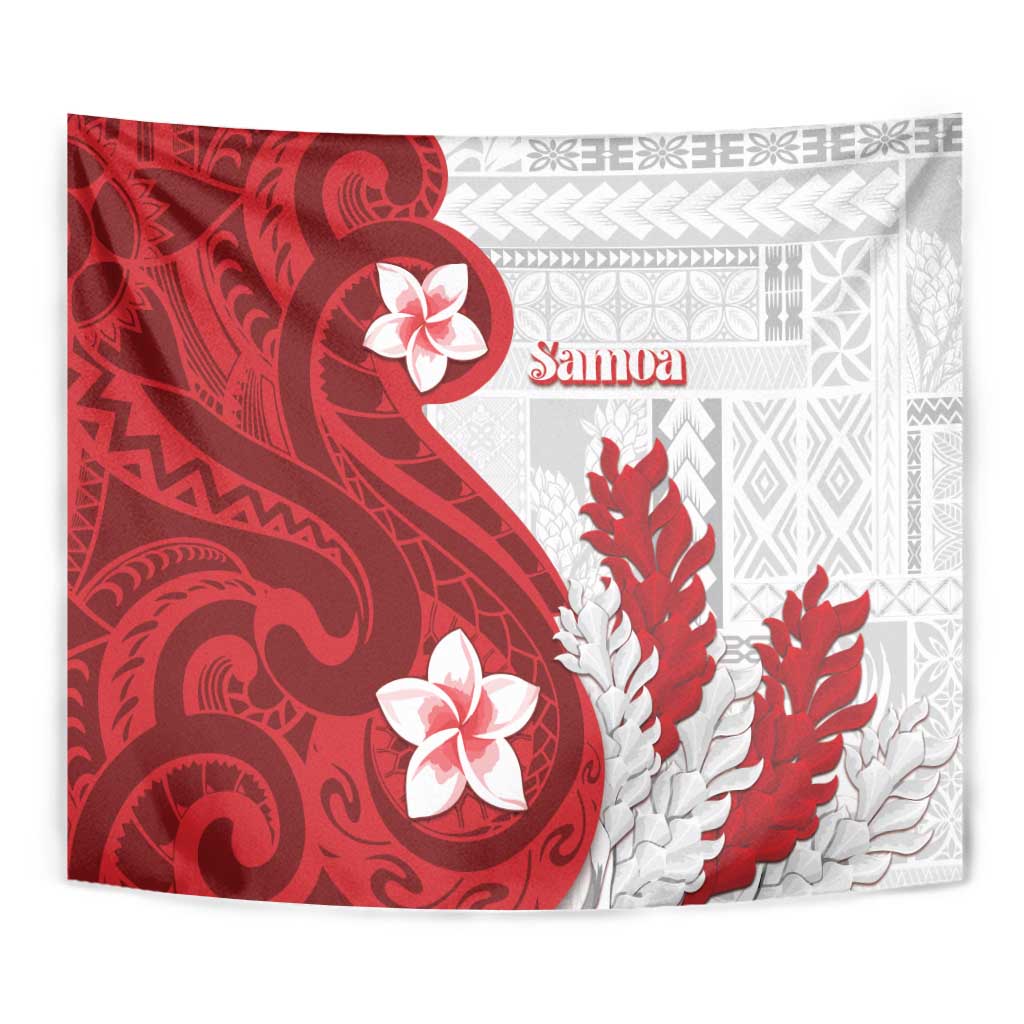 Samoa Teuila 2024 Tapestry Samoan Siapo Pattern Red Version