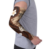 Samoa Teuila Arm Sleeves Samoan Siapo Pattern Brown Version - Polynesian Pride