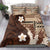 Samoa Teuila 2024 Bedding Set Samoan Siapo Pattern Brown Version