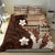 Samoa Teuila 2024 Bedding Set Samoan Siapo Pattern Brown Version