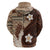 Samoa Teuila 2024 Hoodie Samoan Siapo Pattern Brown Version