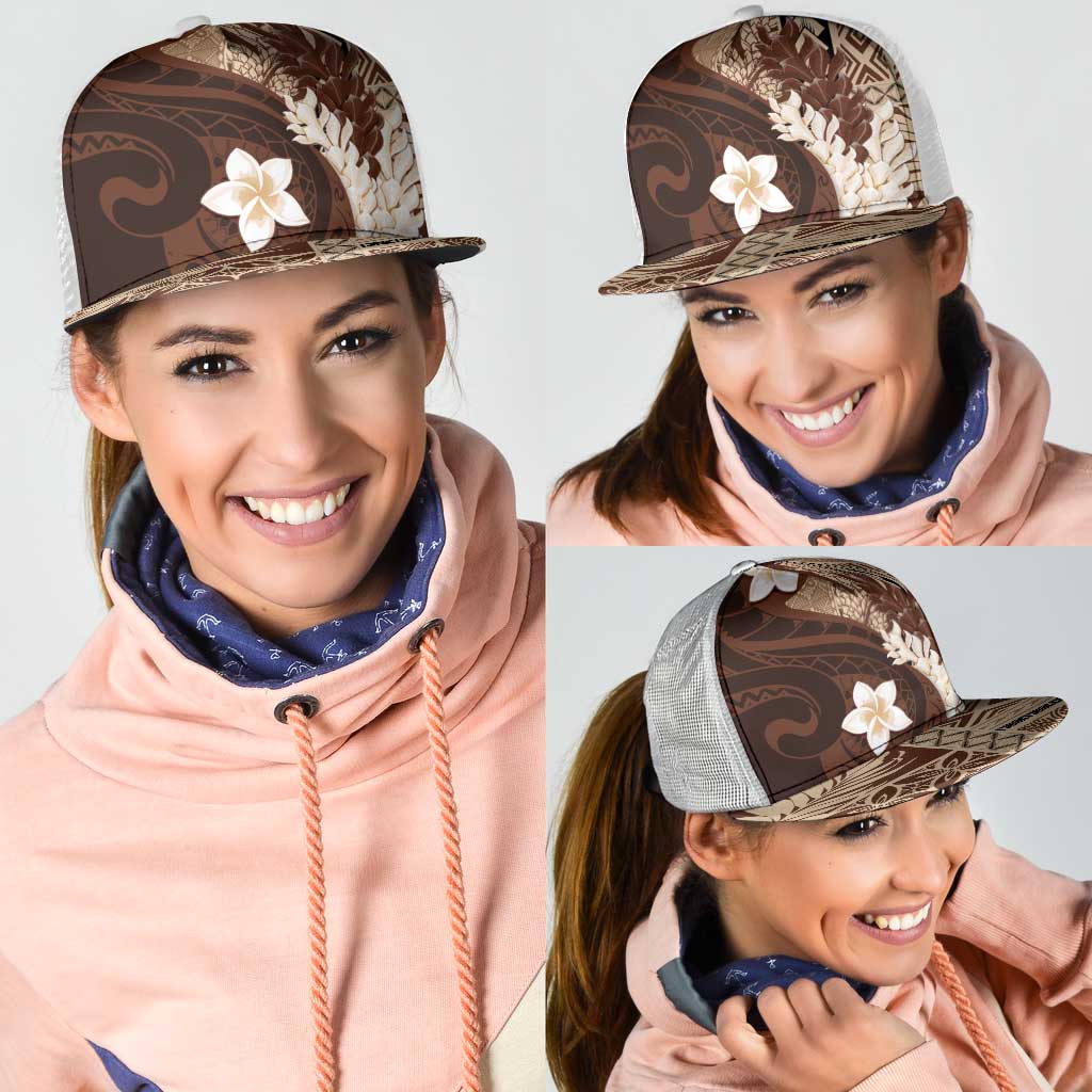 Samoa Teuila 2025 Mesh Trucker Cap Samoan Siapo Pattern Brown Version - Polynesian Pride