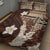 Samoa Teuila 2024 Quilt Bed Set Samoan Siapo Pattern Brown Version