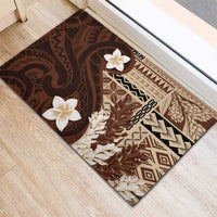 Samoa Teuila 2024 Rubber Doormat Samoan Siapo Pattern Brown Version