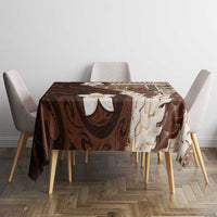 Samoa Teuila 2024 Tablecloth Samoan Siapo Pattern Brown Version