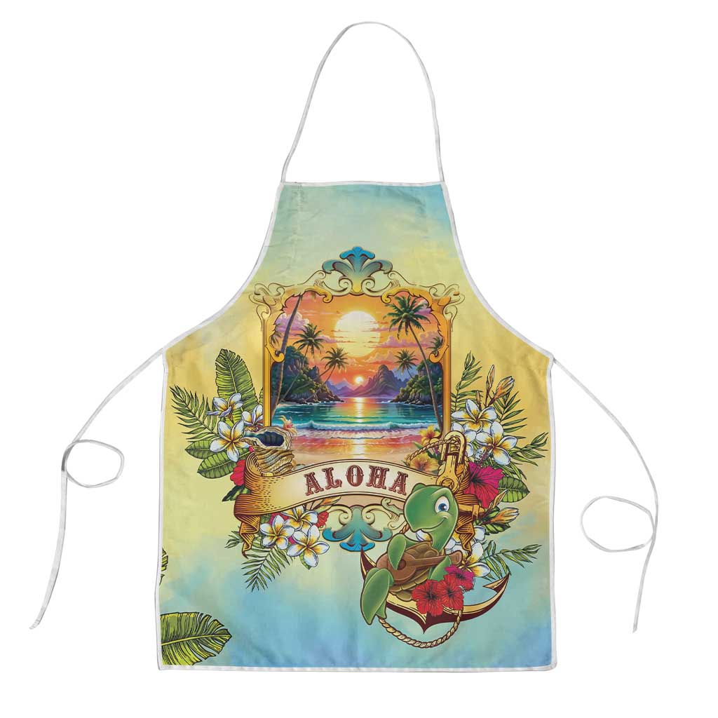 Aloha Hawaii Turtle Apron Retro Style - Polynesian Pride
