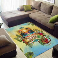 Aloha Hawaii Turtle Area Rug Retro Style - Polynesian Pride