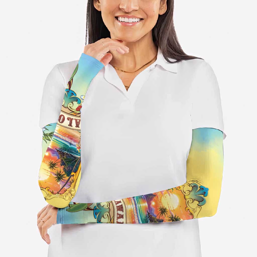 Aloha Hawaii Turtle Arm Sleeves Retro Style - Polynesian Pride