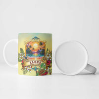 Aloha Hawaii Turtle Ceramic Mug Retro Style - Polynesian Pride