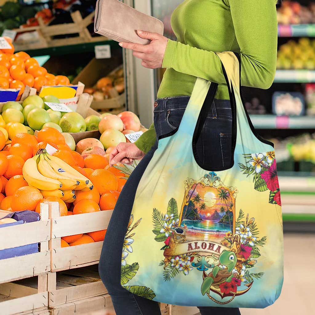Aloha Hawaii Turtle Grocery Bag Retro Style - Polynesian Pride