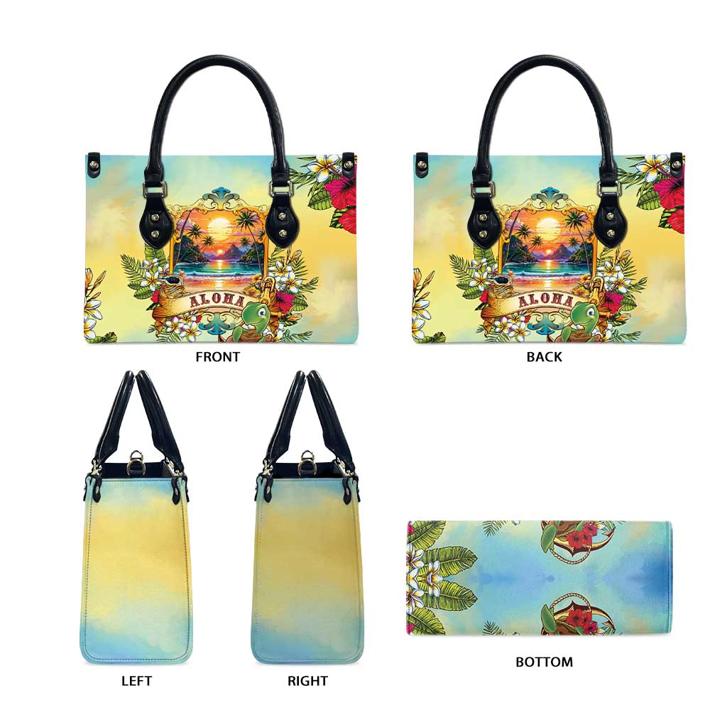 Aloha Hawaii Turtle Leather Bag Retro Style - Polynesian Pride