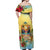 Aloha Hawaii Turtle Off Shoulder Maxi Dress Retro Style - Polynesian Pride