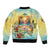 Aloha Hawaii Turtle Sleeve Zip Bomber Jacket Retro Style - Polynesian Pride
