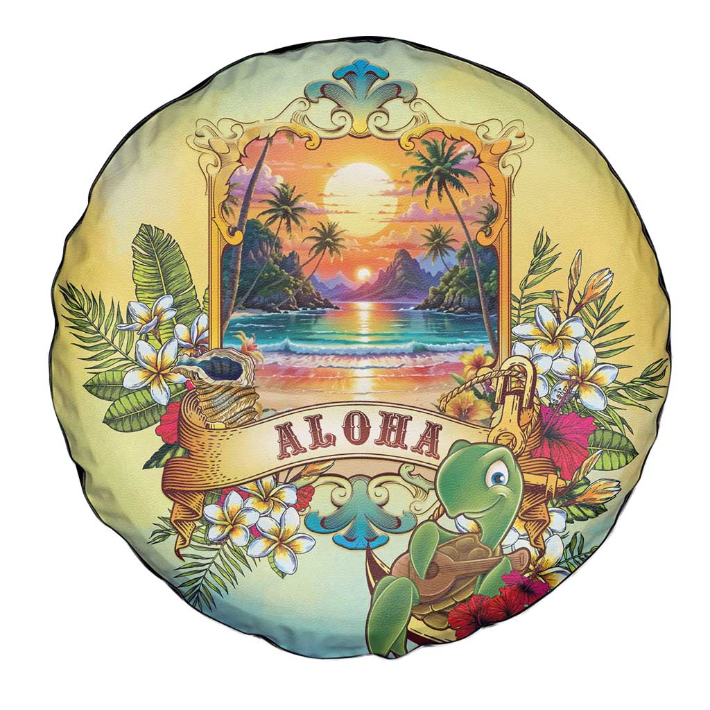 Aloha Hawaii Turtle Spare Tire Cover Retro Style - Polynesian Pride