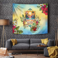 Aloha Hawaii Turtle Tapestry Retro Style - Polynesian Pride