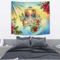 Aloha Hawaii Turtle Tapestry Retro Style - Polynesian Pride