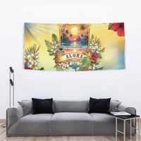 Aloha Hawaii Turtle Tapestry Retro Style - Polynesian Pride