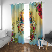 Aloha Hawaii Turtle Window Curtain Retro Style - Polynesian Pride
