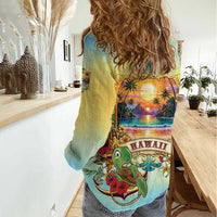Aloha Hawaii Turtle Women Casual Shirt Retro Style - Polynesian Pride