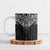 New Zealand Aotearoa Ceramic Mug Maori Manta Ray Moko Black - Polynesian Pride